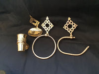 Set of 4 Brass Bathroom Accessories