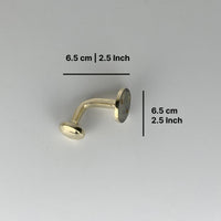 Unlacquered brass handmade wall hook
