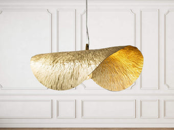 compare product Modern Leaf Shaped Brass Ceiling Light
