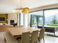 Modern Leaf Shaped Brass Ceiling Light