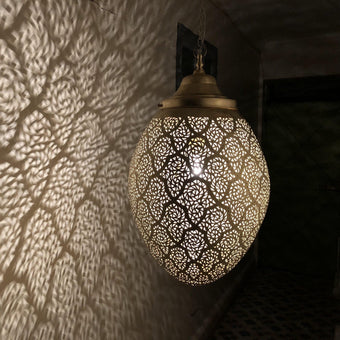 compare product Moroccan Pendant Lamp Brass Fixture