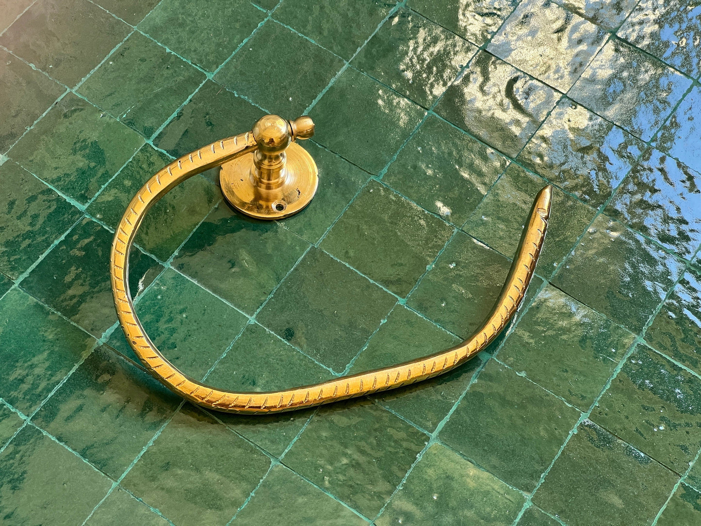 Antique Brass Toilet Paper Holder