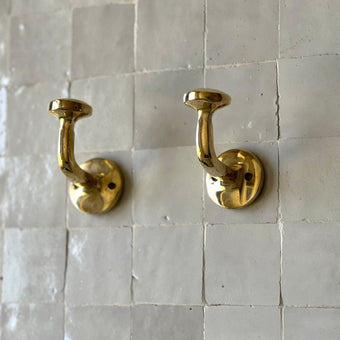 compare product Unlacquered brass handmade wall hook