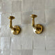 Unlacquered brass handmade wall hook