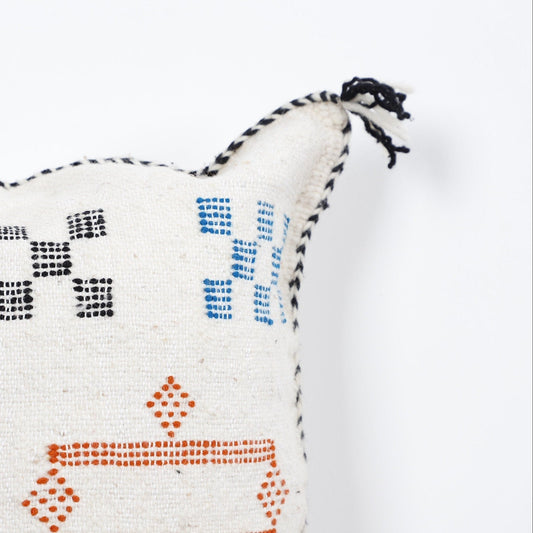 Handcrafted Moroccan Kilim Pillow Cover - Boho Decorative Throw Pillow - Unique Geometric Wool Cushion Cover