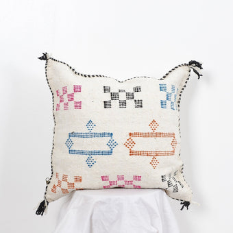 compare product Handcrafted Moroccan Kilim Pillow Cover - Boho Decorative Throw Pillow - Unique Geometric Wool Cushion Cover