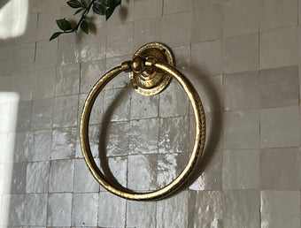 compare product Unlacquered Brass Towel Ring