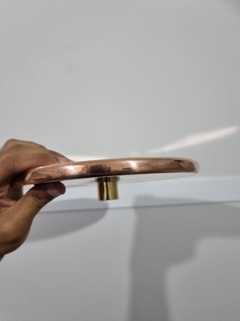 Unlacquered Solid Copper Shower Head