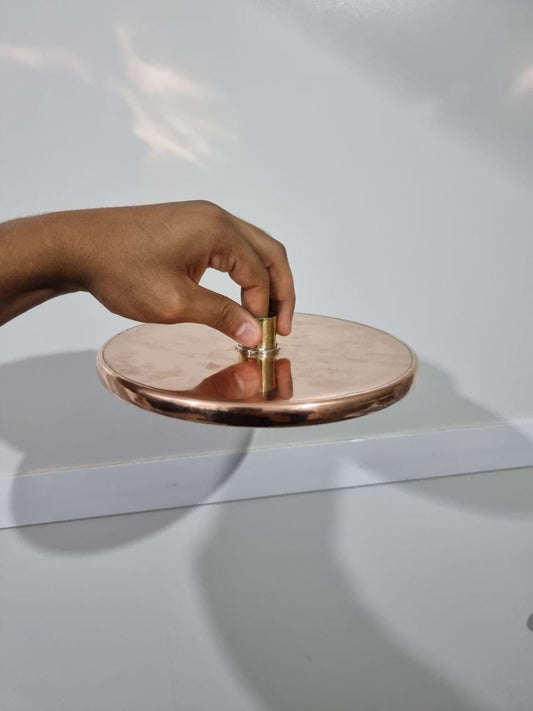 Unlacquered Solid Copper Shower Head