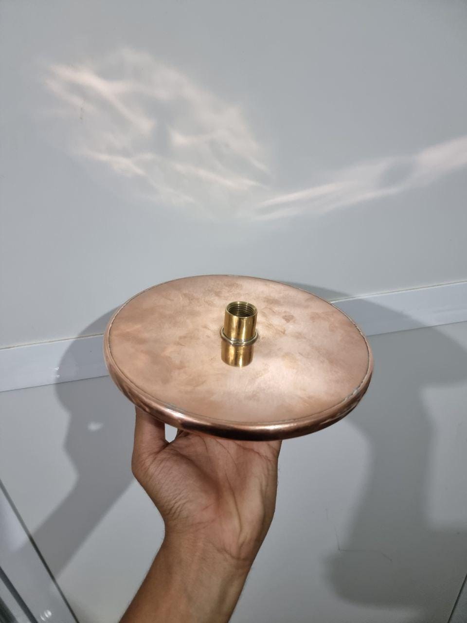 Unlacquered Solid Copper Shower Head