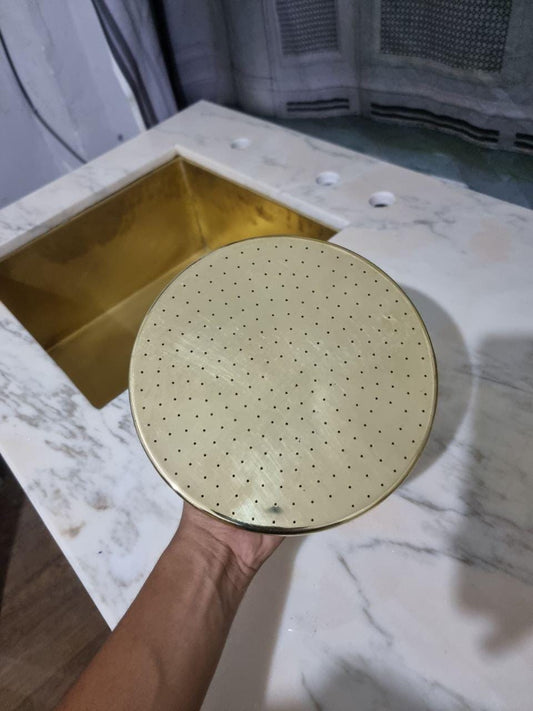 Unlacquered Solid Brass Shower Head