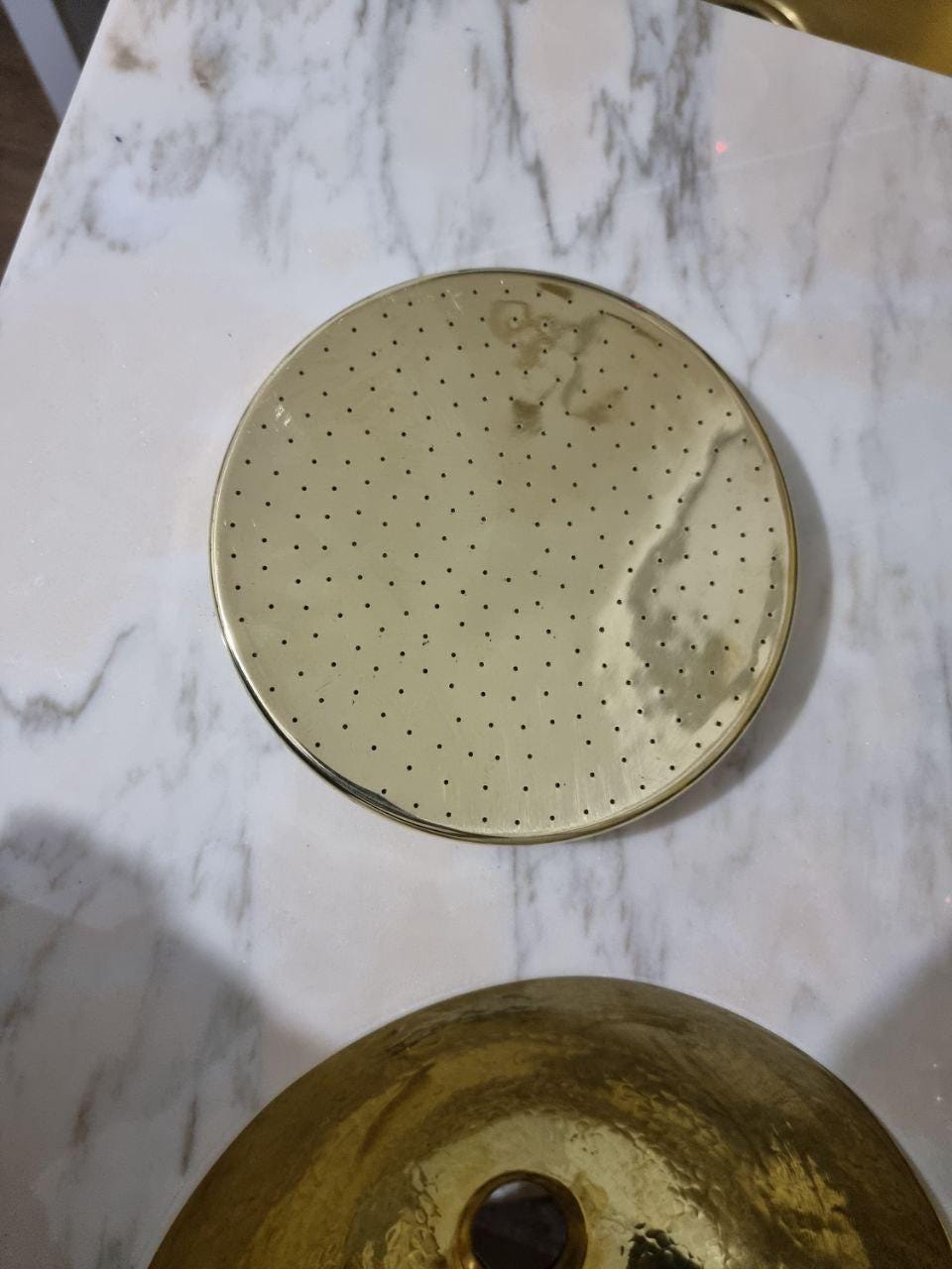 Unlacquered Solid Brass Shower Head