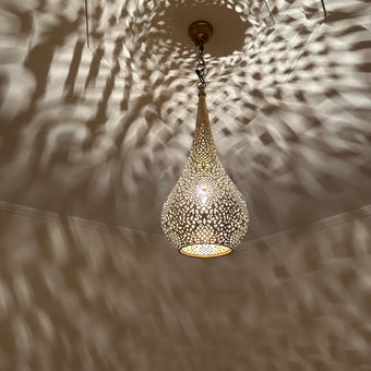 compare product Handmade Moroccan Brass Ceiling Lamp