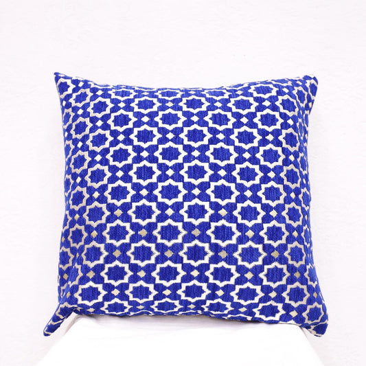 Blue Custom Moroccan Pillow Cover