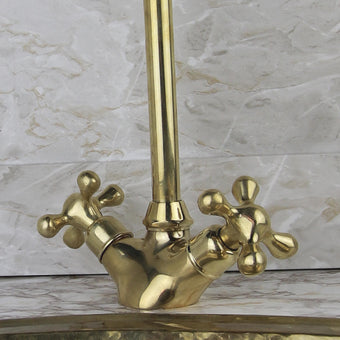 compare product Brass Bathroom Faucet with Two Handles