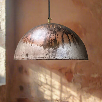 compare product Oxidized Copper Dome Pendant Light
