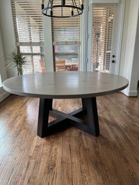 72" Trapezoid Round Dining Table