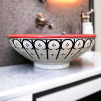 Bathroom & Kitchen Sink Round Hand Painted