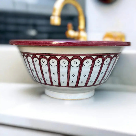 Moroccan Authentic Ceramic Bowl Sink