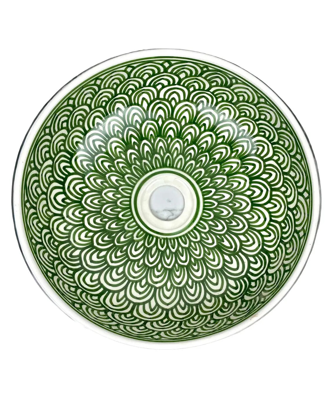 Round Hand Painted Washbasin