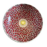 Red Hand Painted Bathroom & Kitchen Sink