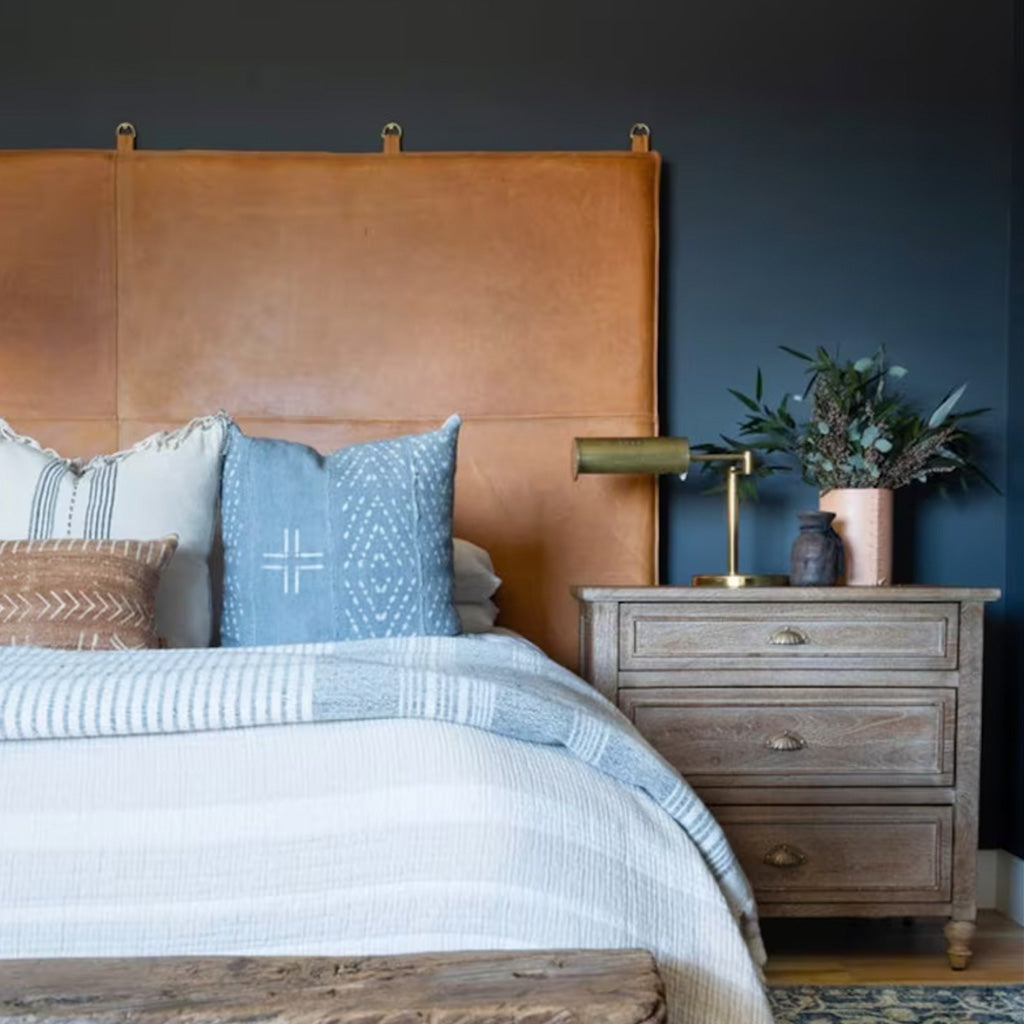 Bed Leather Headboard - Custom Made