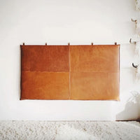 Wall Hanging Leather Headboard - Custom Made