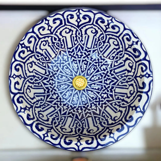 Hand-Painted Bathroom & Kitchen Blue Sink