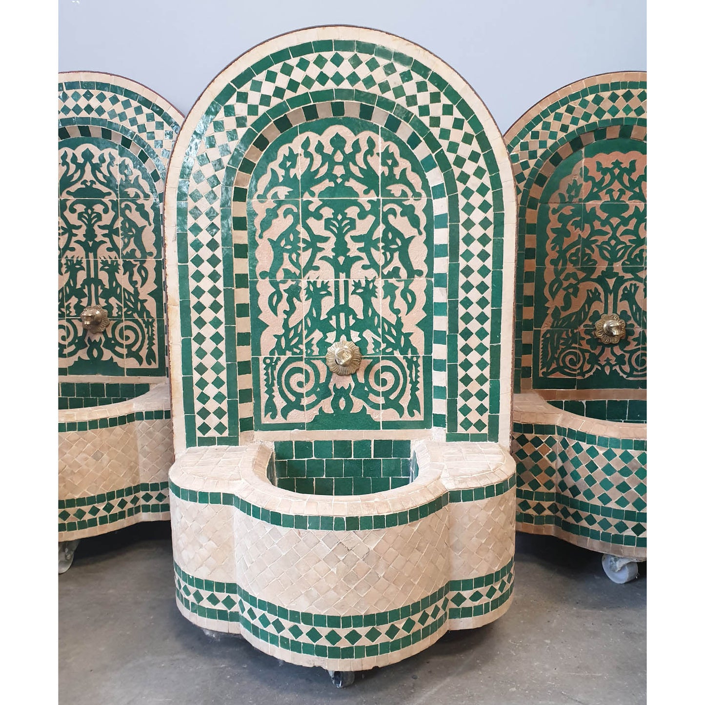 Morocco Mosaic Fountain Asfor Green