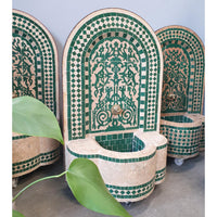 Morocco Mosaic Fountain Asfor Green