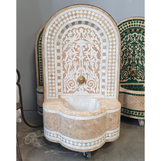 Morocco Mosaic Fountain Asfor White