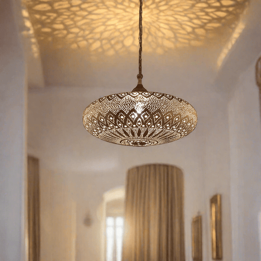 Moroccan Brass Ceiling Lampshades