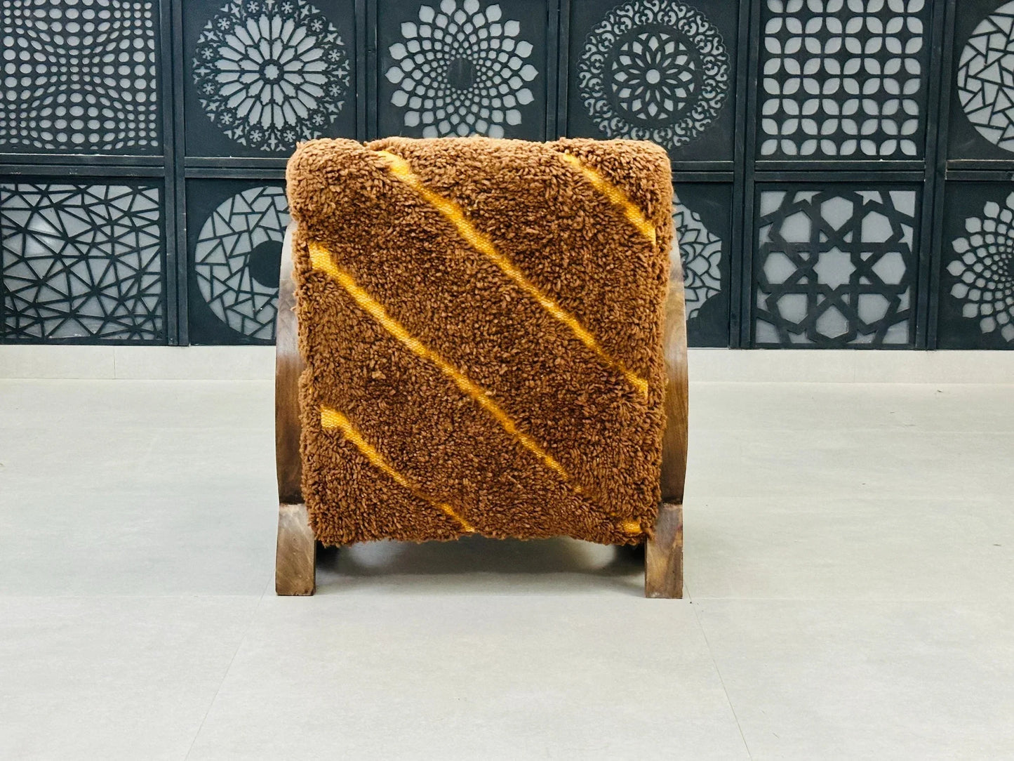 Chic moroccan walnut wood