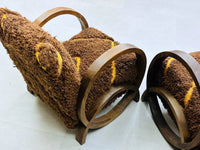 2 set of Moroccan Wool Lounge Chair with Walnut Frame