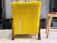 Custom Yellow moroccan walnut wood Chair