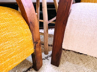 2 set of custom Moroccan Wool Lounge Chair with Walnut Frame