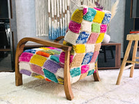 Custom Colorful moroccan walnut wood Chair