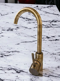 Versatile single-hole unlacquered Brass faucet #04