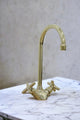 Handmade Brass Countertop Faucet Unlacquered Patina Finish #06