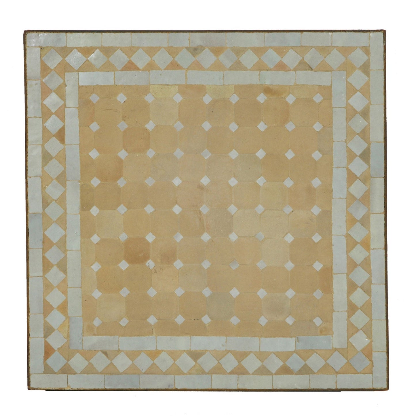 Couch Mosaic Table 60x60 White-Rhombus