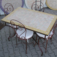 Mosaic Dining Table 120x80 Yellow/Diamond
