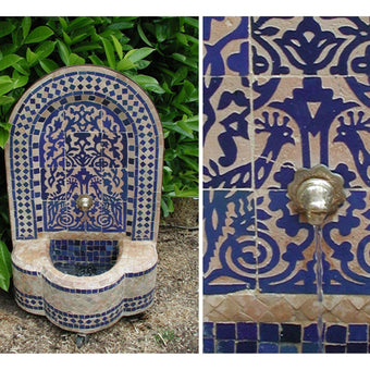 compare product Morocco mosaic fountain Asfor Blau