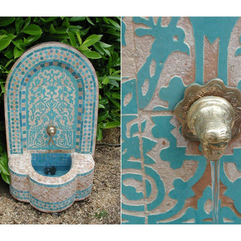 compare product Morocco Mosaic Fountain Asfor Light Blue