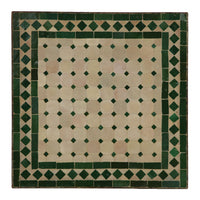 Mosaic Table 60x60 Green-Rhombus