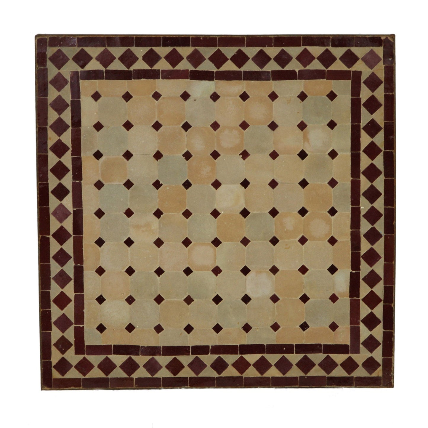 Mosaic table 60x60 Bordeaux/Diamond