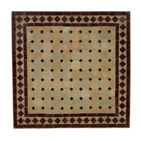 Mosaic table 60x60 Bordeaux/Diamond