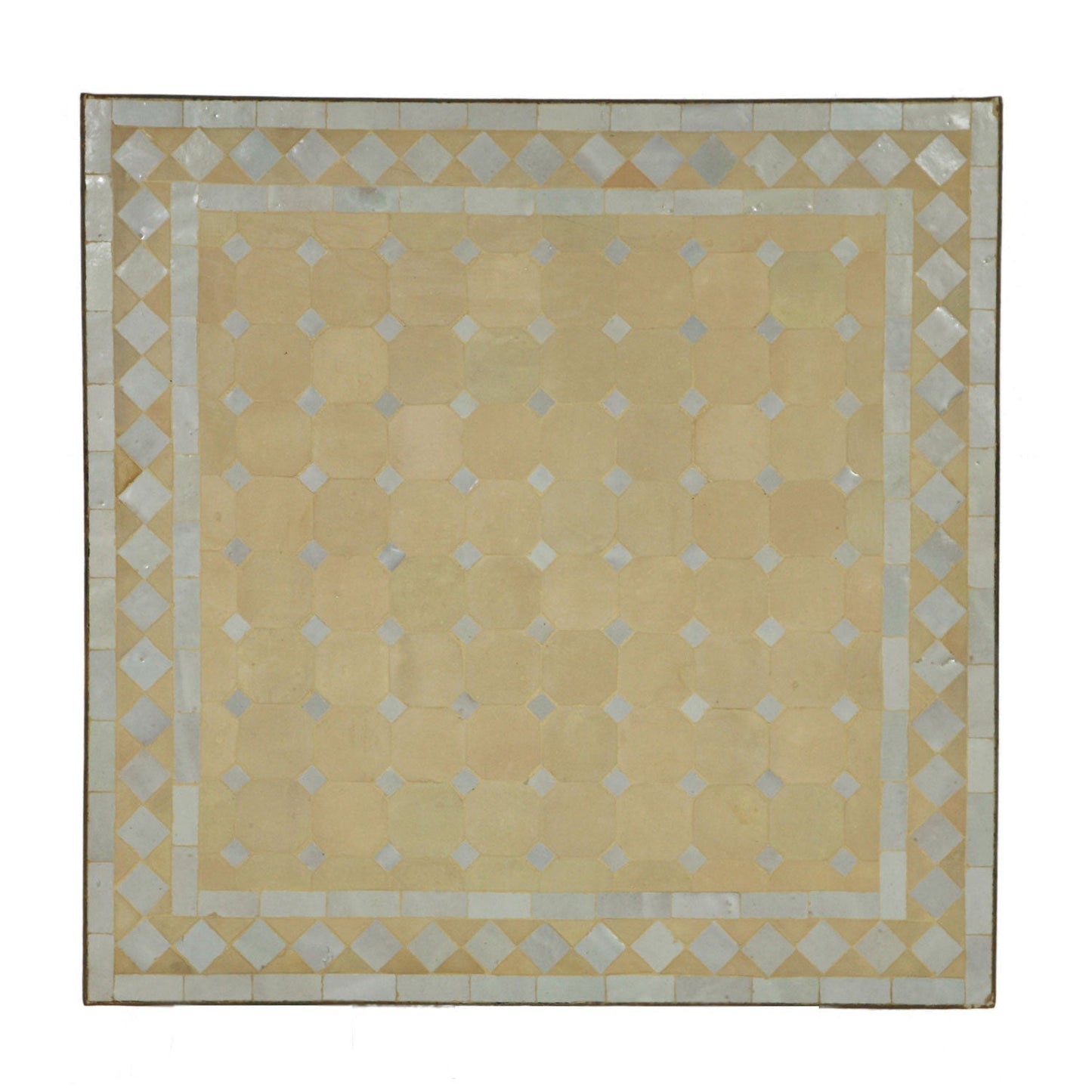 Mosaic Table 80x80 White Diamond