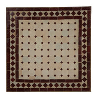 Mosaic table 45x45 Bordeaux diamond