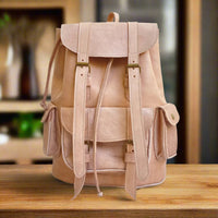 Anzar Leather Buckle Backpack