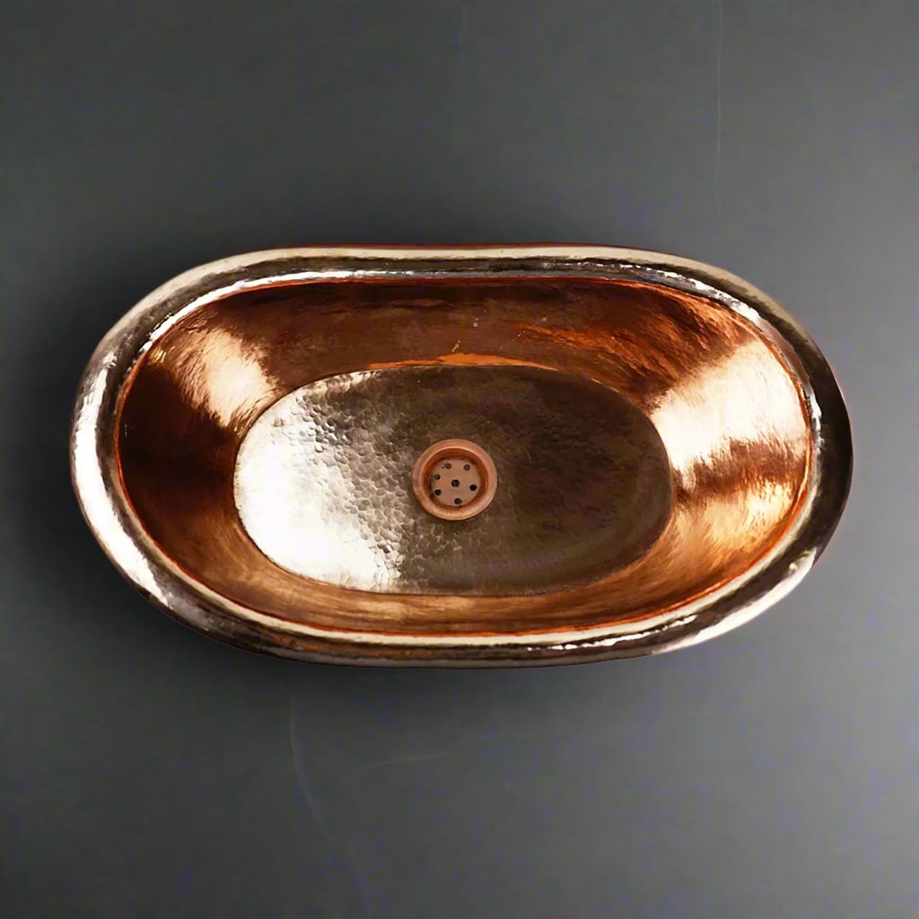 Copper Tub-Style Bathroom Sink